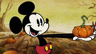a mickey mouse holding onto a pumpkin Disney Halloween Pc Mickey Fall, Disney Fall Desktop, Disney Halloween Laptop, Disney Halloween Desktop, peru