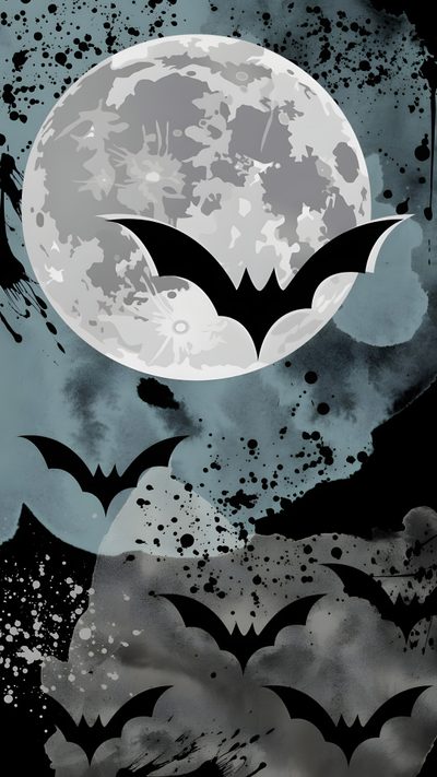 bats flying in front of a full moon Batman Halloween Iphone Bat Iphone, Cool Bat, Bat Phone, Bat Backgrounds, Bat Background, dim gray