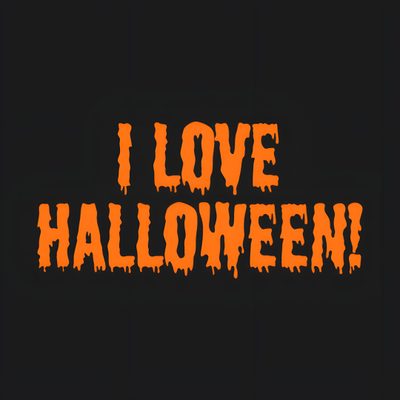 the words i love halloween written in orange paint I Love Halloween I Halloween, Halloween Lover, Hello Its Halloween, Halloween Hello Meme, black