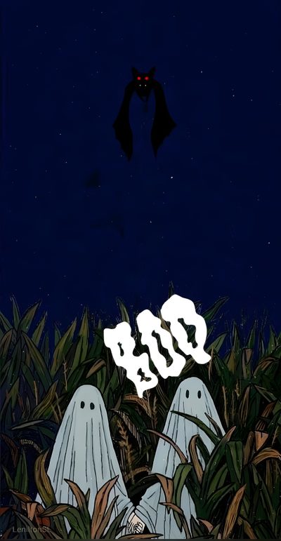 an image of two ghost heads in the grass at night with bats flying over them Silly Halloween Halloween Gif, Moving Halloween, Fall Live, Z Flip 6 Gif, Halloween Live Gif, black