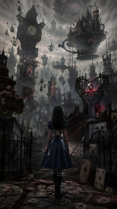 Alice In Wonderland Caterpiller, Fantasy Alice In Wonderland, Alice Madness Pfp, Alice In Wonderland Ideas, Gothic Backgrounds, Goth Art Inspiration, Gothic Fiction Aesthetic, Alice Madness Returns Wallpapers, Dark Wonderland Aesthetic Halloween Alice Custom Alice In Wonderland Caterpiller, Fantasy Alice In Wonderland, Alice Madness Pfp, dark slate gray