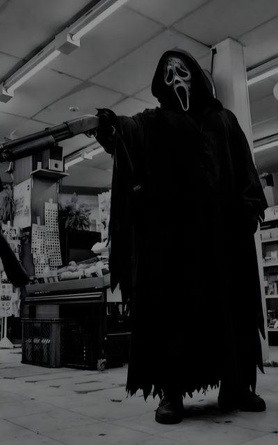 Ghostface with a shoty Diy Ghostface Costume Ideas, Ghostface Costume Black And White, Halloween Horror Movie Character, Halloween Party Decoration Inspiration, Person In Ghostface Costume With Shotgun, Black Ghostface Wallpaper, Ghost Face On The Phone, Ghost Face Wallpapers, Ghost Killer Halloween For Men Diy Ghostface Costume Ideas, Ghostface Costume Black And White, Halloween Horror Movie Character, dark slate gray