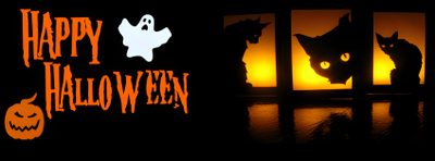the silhouettes of two cats in front of a window decorated with halloween pumpkins Halloween Fb Halloween Cats Facebook Cover, Halloween Facebook Cover Ideas, Horror Facebook Cover Photos, black