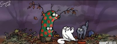 two cats are standing in front of a tall cactus plant and another cat is sitting on the ground Simons Cat Halloween Hd Simons Cat Halloween, Simon's Cat, Simons Cat Background, dark slate gray