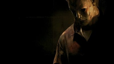 a creepy looking man in a shirt and tie with blood on his face, standing against a dark background Halloween 2007 Halloween Movie 4k, Halloween 2 2009, Halloween 2007, Halloween Movie Desktop, black