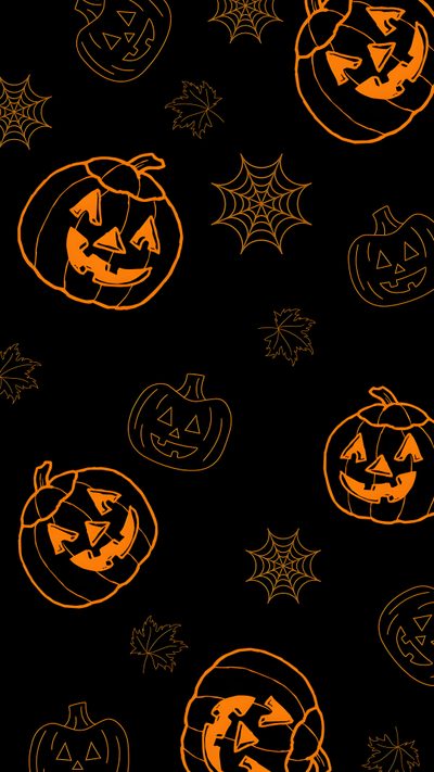 an orange and black background with halloween pumpkins Black And Orange Halloween Halloween Iphone, Halloween, Photo Halloween, Pumpkin, Image Halloween,