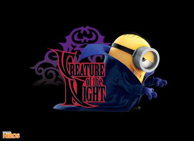 the character from the movie despicable memes is shown in front of a black background Minion Halloween Desktop Prince, Spiderman, Darth Vader, Batman, Fictional Characters, black