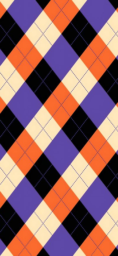 an orange, black and white plaid pattern Halloween Argyle Pumpkin, Halloween Iphone Backgrounds, Halloween Backgrounds, Halloween Cute, dim gray