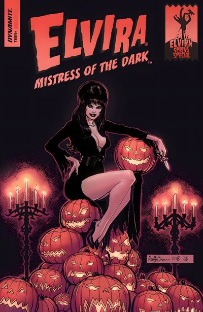 the cover to elvira's mistress of the dark, with pumpkins and candles Elvira Halloween Halloween Movie Poster Aesthetic, Iconic Horror Movie Posters, Scary Movie Posters Vintage, black