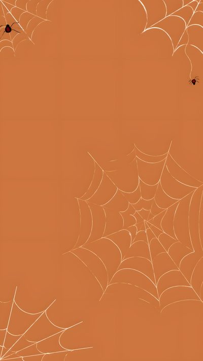 an orange background with spider webs on it Orange Themed Halloween October, Idées Instagram, Fall Background, Image Halloween, peru