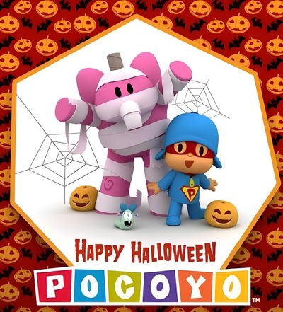 two cartoon characters standing next to each other Pocoyo Halloween Pocoyo Halloween Png, Spider Pocoyo, Pocoyo Halloween, Pocoyo Fall, rosy brown