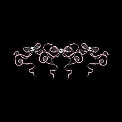 an artistic design on a black background Black And White Halloween Skulls In Bow Gothic Iphone, Coquette Skull, Dark Bow Background,