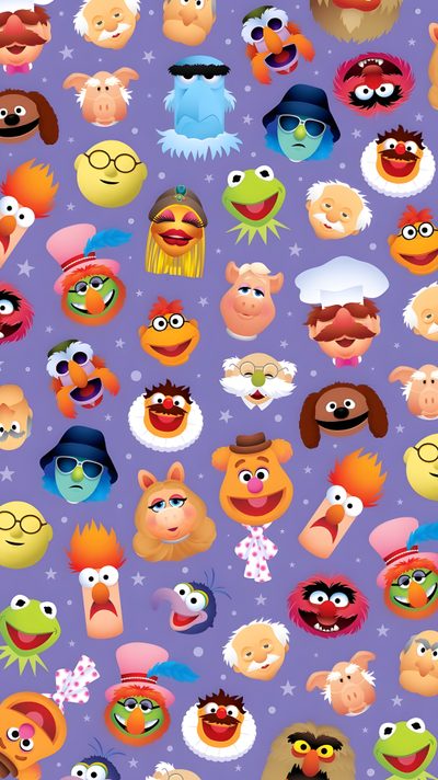 an image of many different faces on a purple background Muppets Halloween Colorful Muppet, Kids Room Decor Ideas, Muppet Themed Party Inspiration, light slate gray
