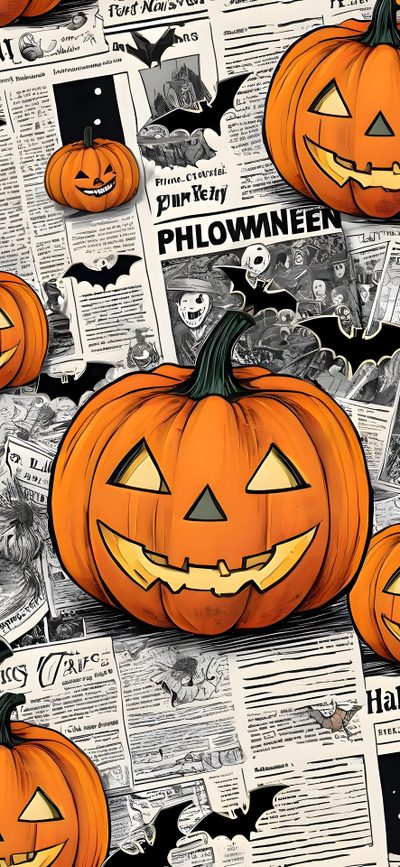 halloween pumpkins and newspaper background Apple Iphone Halloween Pumpkin, Halloween Iphone Backgrounds, Halloween Backgrounds, 1360x768, peru