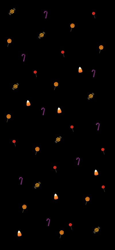 an image of many different objects in the dark sky with no one around them to see Candy Corn Halloween Fall Doodle Black Halloween Emoji Background, Black Cute Halloween, Cute Black Halloween Background,
