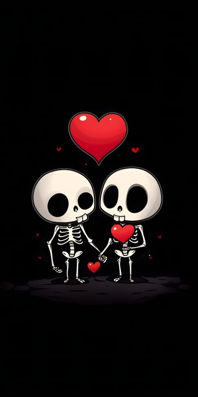 two skeletons holding hands with a heart Halloween Love Pumpkin, Halloween Backgrounds, Pumpkin Images, Spooky Costumes, Image Cat, black