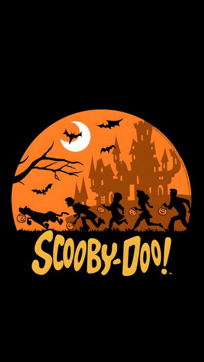 an image of a halloween scene with bats and pumpkins Halloween Scooby Doo Scooby Doo Halloween, Sarada Uchiha Manga, Scooby Doo Pictures, black