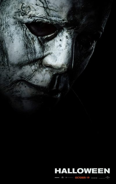 an image of a scary looking man with white paint on his face and hands, in front of a black background Halloween 2018 Michael Myers Halloween 2007, Halloween 2018 Film Poster, Halloween 2018 Michael Myers, black