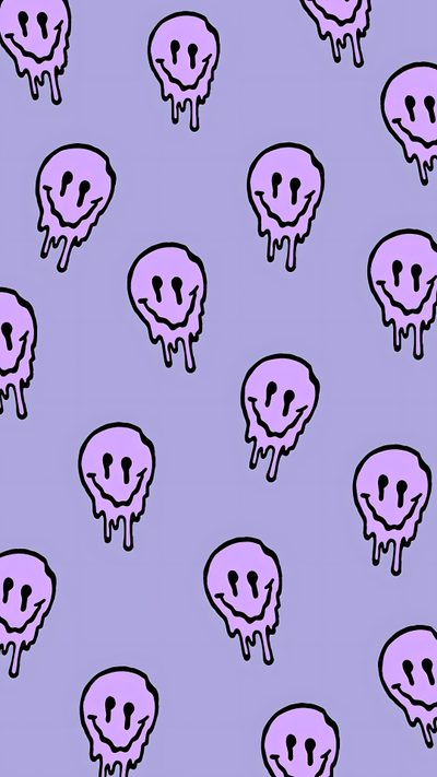 purple skulls with black eyes on a light blue background seamless wallpaper or fabric Halloween Smiles Lavender Purple Smiley Face, Pastel Purple Smiley Face, Purple Drip Smiley Face Pattern, light steel blue