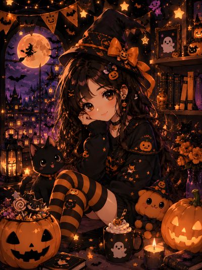Cute Halloween Wallpaper, Halloween Carnival, Halloween Wallpaper, Diamond Art, Cute Halloween, Cute Pictures, Carnival, Witch, Halloween Halloween Girl Cute Halloween, Halloween Carnival, Halloween, Diamond Art, Cute Pictures, Carnival, black