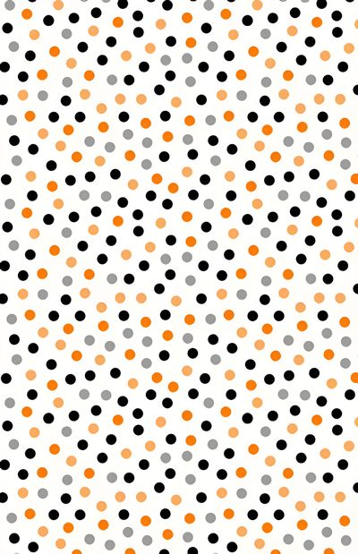 an orange and gray polka dot pattern on white paper with black dots in the center Halloween Polka Dot Halloween Polka Dot Design, Halloween Polka Dot, Sunflower Polka Dot, white smoke