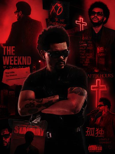 a man with his arms crossed standing in front of a red background and cross on the wall The Weeknd Halloween The Weeknd Abel, Legends Of The Fall, The Weeknd Poster, Dark Phone, 14th Birthday, black