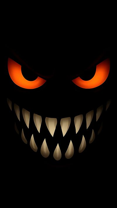 an evil face with glowing orange eyes in the dark, looking like it has teeth Halloween Face Holographic, Mickey Mouse, Scary Faces, Beautiful Landscape, Landscape, Nature Aesthetic, black