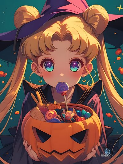 Sailor Moon, Halloween Sailor Moon Halloween Sailor Moon, Halloween, dim gray