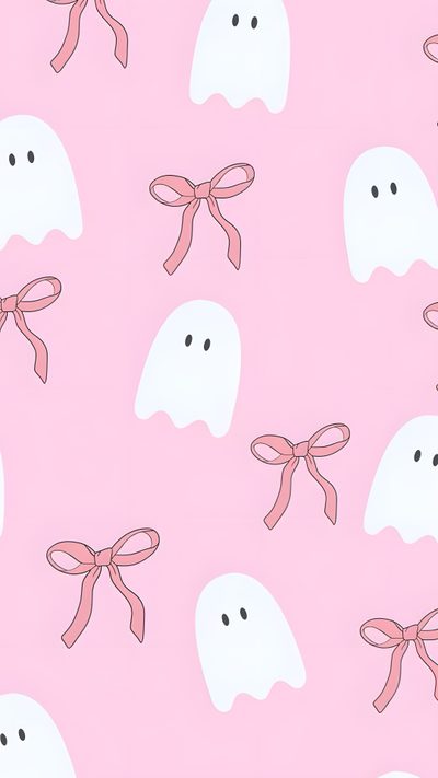 Cute Fall Backgrounds Bow, Ghost Bow Wallpaper, Barbie Screen Wallpaper, Cute Pink Bow Iphone Wallpaper, Coquette Fall Wallpaper Iphone, Halloween Backgrounds Pink, Halloween Background Pink, Preppy Wallpaper Fall, Fall Wallpaper Iphone Pink Preppy Bow Halloween Cute Fall Backgrounds Bow, Ghost Bow, Barbie Screen, Cute Pink Bow Iphone, misty rose