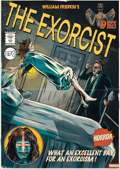 the exorcist comic book cover Exorcist Halloween The Exorcist Poster, The Exorcist 1973, The Exorcist Cover, dark slate gray