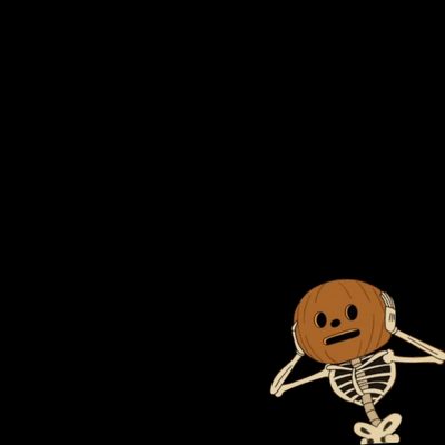 an animated skeleton with headphones on Applewatch Halloween Halloween Apple Watch, Halloween Keyboard, Halloween Watch Face, black