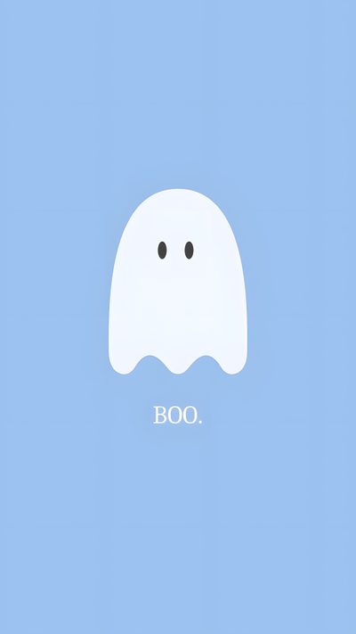 a ghost with the word boo on it's face in front of a blue background Light Blue Halloween Spooky Fall Iphone, Light Blue Halloween, Halloween Blue, Fall Blue,