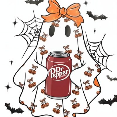 a drawing of a dr pepper can with bats around it Dr Pepper Halloween Ghost With Dr Pepper, Dr Pepper Svg, Craft Corner, Dr Pepper, Ghost Faces, white smoke