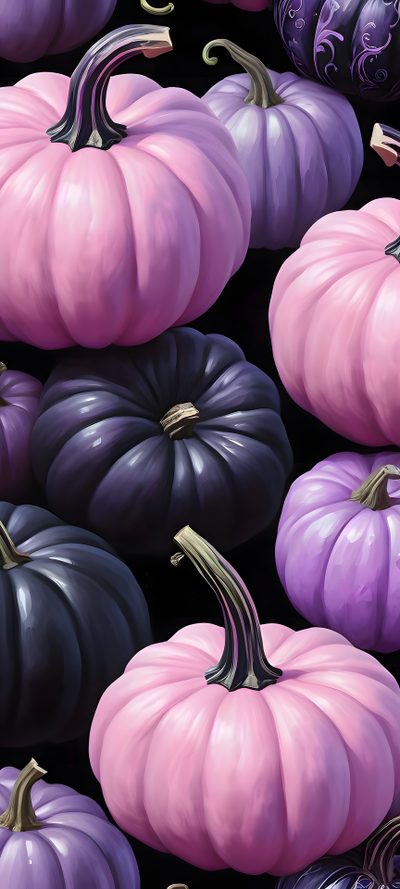 several purple and black pumpkins on a black background Halloween Purple Pumpkin Fall Background, Halloween, Phone, Art Inspiration, Festival, Flowers, dim gray