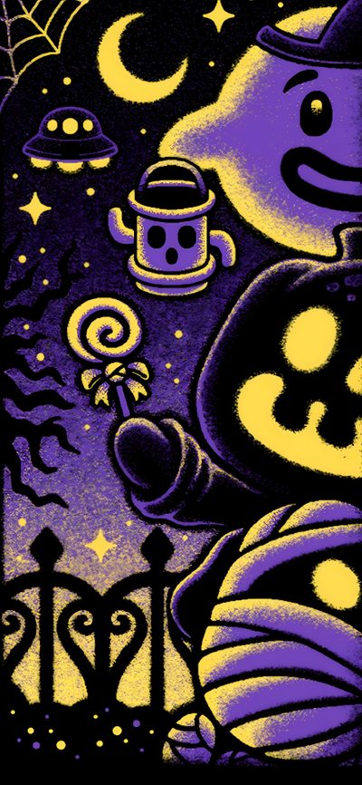 an image of a halloween scene with pumpkins Animal Crossing Halloween Animal Crossing Graveyard, Halloween Phone Backgrounds, Acnh Spooky, dark slate gray