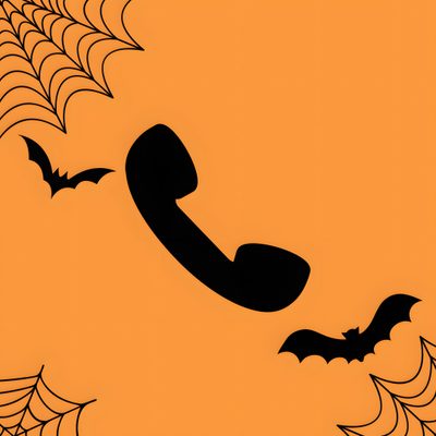 an orange and black phone with bats on it's back side, in front of a spider web pattern Halloween App Icons Halloween Iphone Icons, Halloween Themed App Icons, Halloween Homescreen, coral