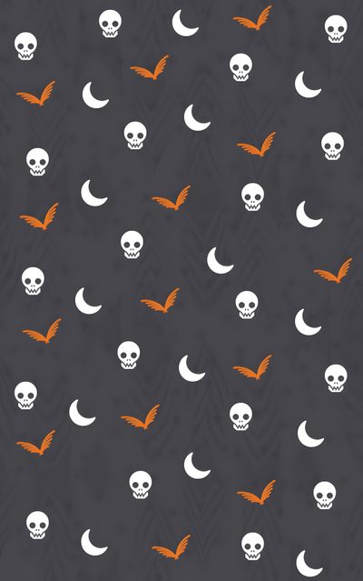 a black background with white skulls and orange bats in the sky, on which there is a Halloween Skull And Bat Holiday, Halloween Treats For Kids, Halloween, Love, Eu Flag, dark slate gray