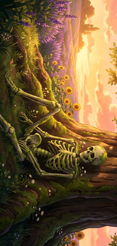 a skeleton laying on top of a tree in the forest Halloween Skeletons Skeleton Ipad, Desk Top, Skeleton, Skeleton Laptop, Tøp, Cool Art, dark olive green
