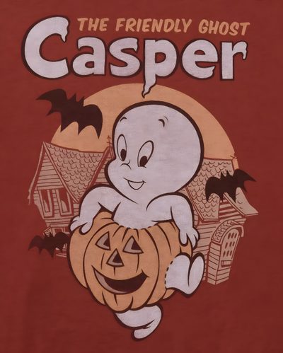 the friendly ghost casper t - shirt is on display Casper Halloween Athletic Fit Jeans, Womens Matching Sets, Curvy Jeans, Loose Jeans, saddle brown
