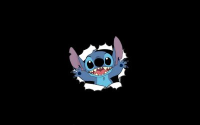 stitcher wallpaper with an image of stitcher in the dark Stitch Halloween Desktop Stitch Laptop, Stitch 4k Pc, Stitch Windows, Stitch Laptop Hd 4k, black