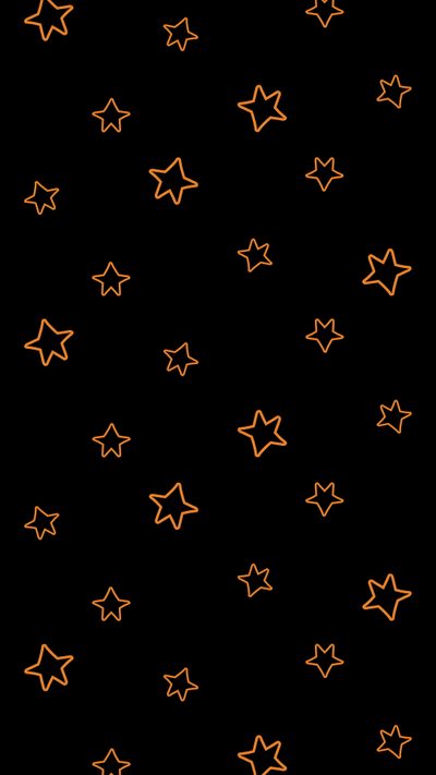 gold stars are on a black background with orange lines in the shape of small stars Halloween Star Orange Star Hd, Cotton Rope, Halloween Stars Background, Halloween Stars, floral white