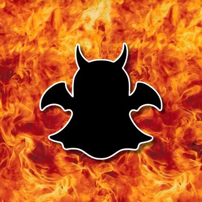 a black and white sticker on top of a fire filled wall with flames in the background Halloween Snapchat Snapchat Halloween, App Covers, App Icon, Snapchat, Halloween, Iphone, chocolate