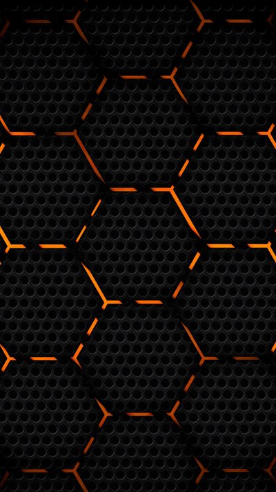 an orange and black background with hexagons in the shape of honeycombs Halloween Hexagon Orange Honeycomb, Black Orange Hexagon Geometric Background, Black Orange Fire Hexagon Background,