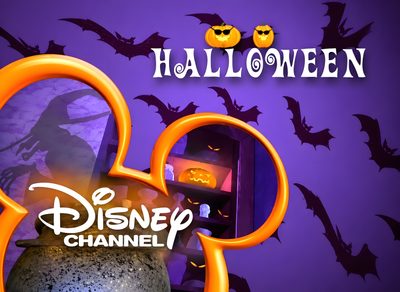 the logo for halloween at disney channel Disney Channel Halloween Disney Channel Halloween Logo, Disney Halloween Shows, Halloween Disney Episodes, dark slate blue