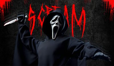 a person wearing a mask and holding a knife Halloween Scream Ghost Face Pc, Ghostface Scream, Windows, Fan Poster, Horror Movie Fan, Scream Movie, black