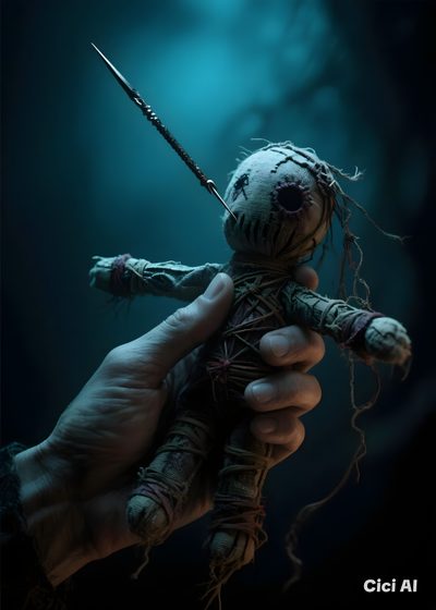 a creepy looking stuffed animal being held by someone's hand with an arrow stuck in it Halloween Voodoo Doll Thinking Pose, Creepy Gif, Gothic Photography, Tatuaje Realista, Magic Tattoo, black