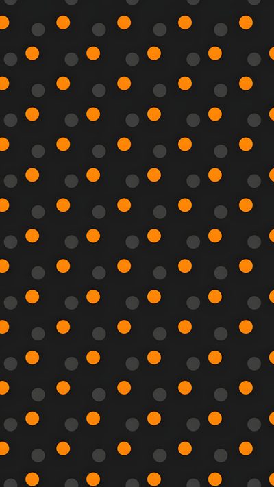 an orange and black polka dot pattern Halloween Polka Dot Halloween Graphics, Halloween Iphone, Holiday, Dots, Affinity Designer, black