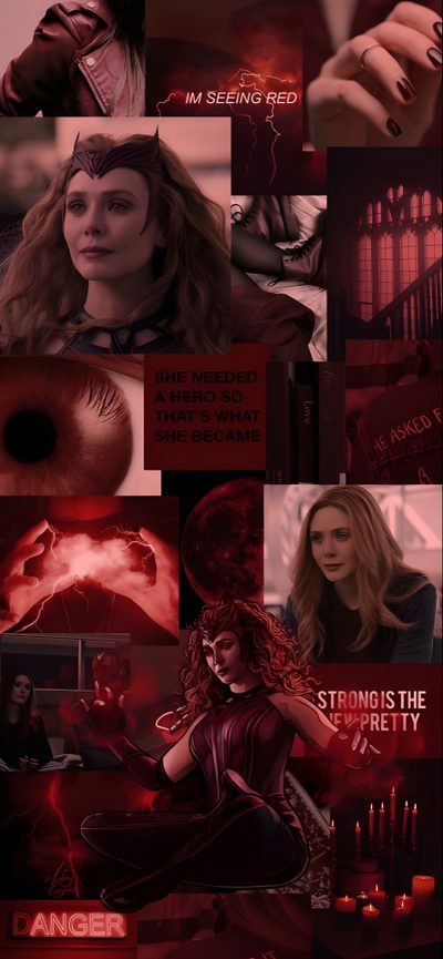 a collage of images with the names of different characters and their roles in them Halloween Wanda Wanda 4k, Elizabeth Olsen Scarlet Witch, Scarlet Witch Iphone, Scarlet Witch Powers, black