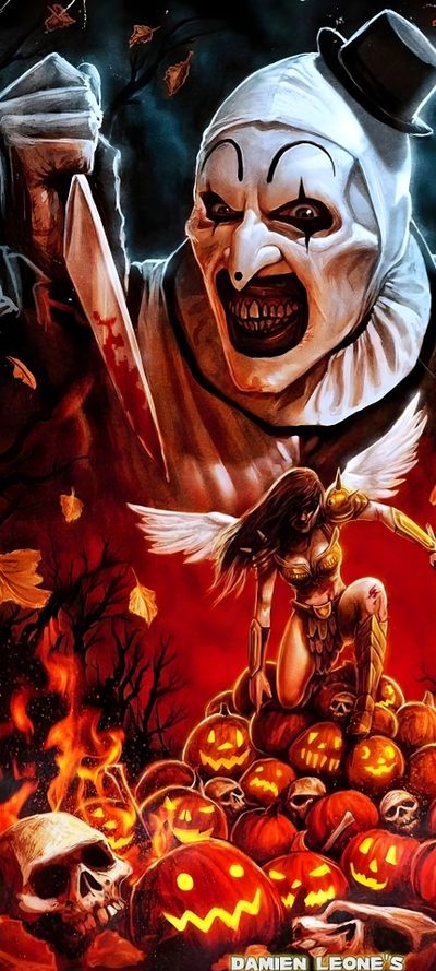 a movie poster for the horror film, tetrifier 2 with an evil clown holding Halloween Terrifier Terrifier 2 Official Poster, Terrifier Deviantart, Poster Terrifier, maroon