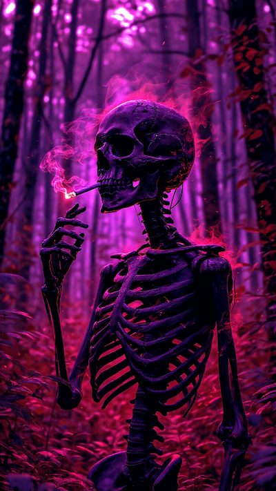 Skeleton In Purple Flames, Cool Neon Skeleton Wallpaper, Skeleton Neon Aesthetic Skull Wallpaper, Purple Burning Skeleton, Purple Skeleton Wallpaper, Neon Skeleton Wallpaper, Black And Purple Skeleton Art, Purple Fire Skeleton, Purple Glowing Skeleton Dope Halloween Skeleton In Purple Flames, Cool Neon Skeleton, Skeleton Neon Aesthetic Skull, midnight blue